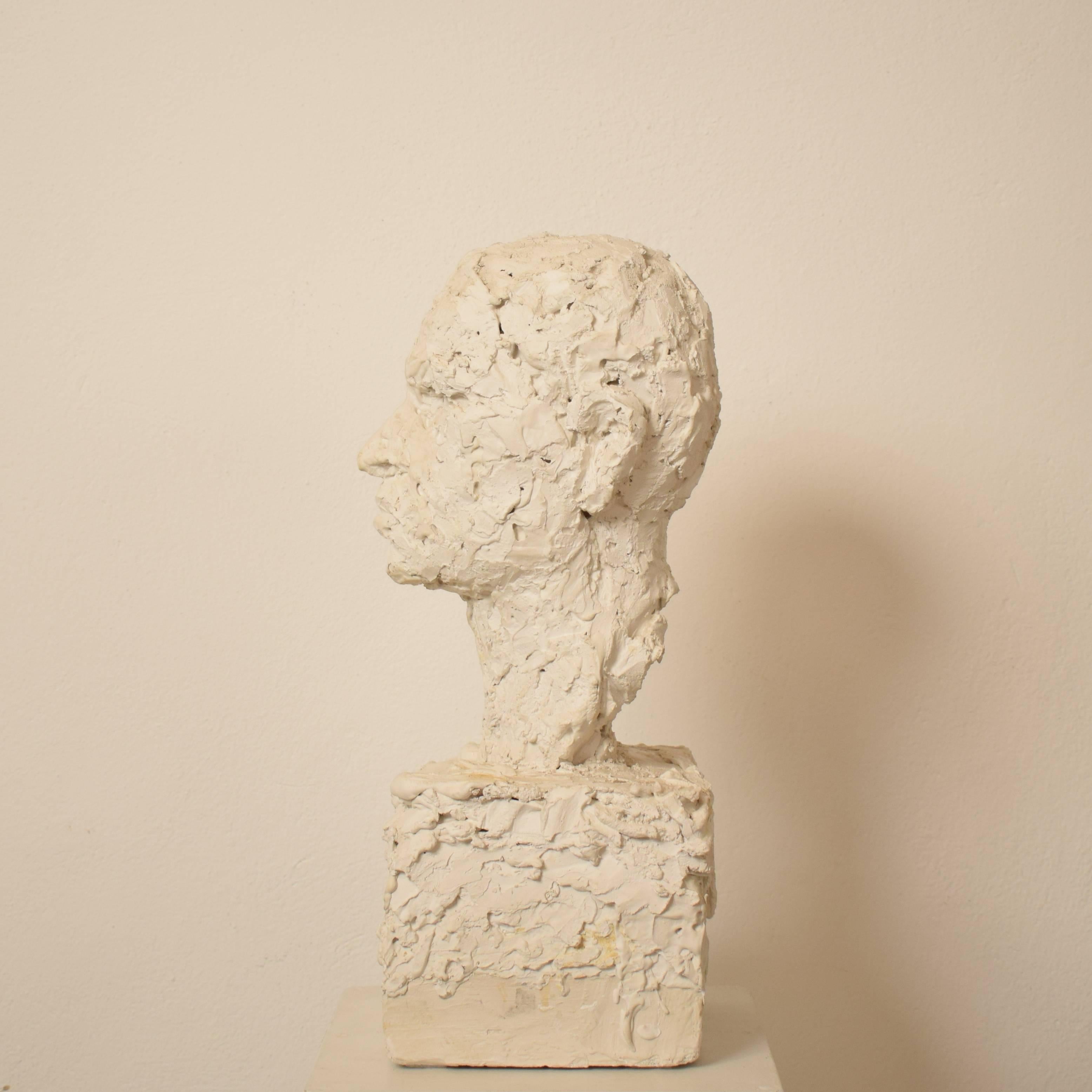 Early 20th Century Plaster Bust of a Man, circa 1920 (Arts and Crafts)