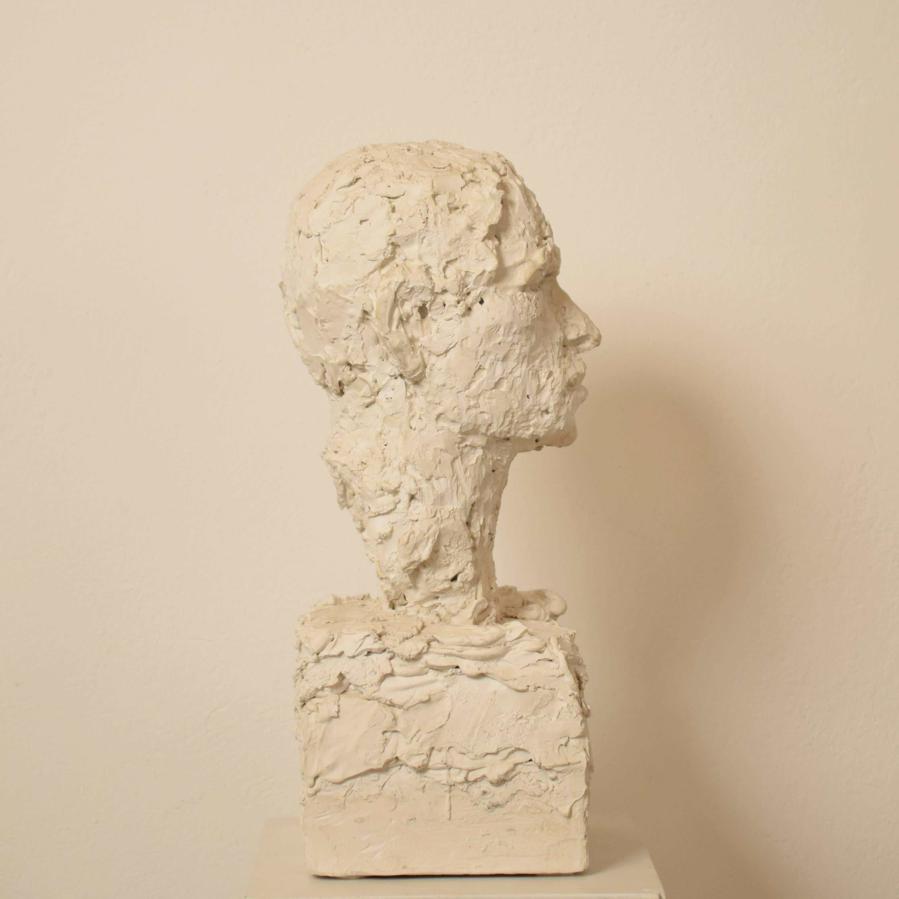 Early 20th Century Plaster Bust of a Man, circa 1920 (Gips)