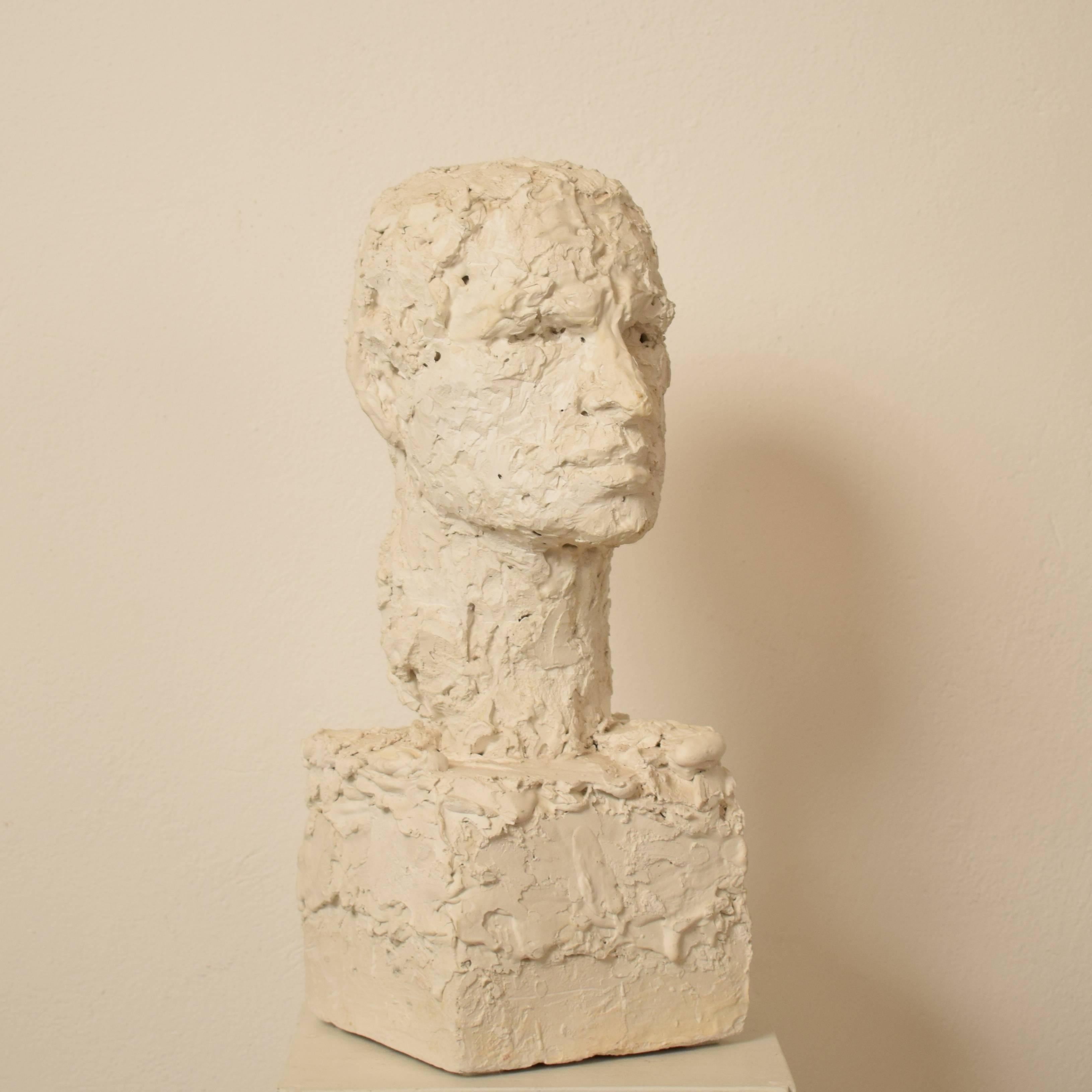 Early 20th Century Plaster Bust of a Man, circa 1920 1