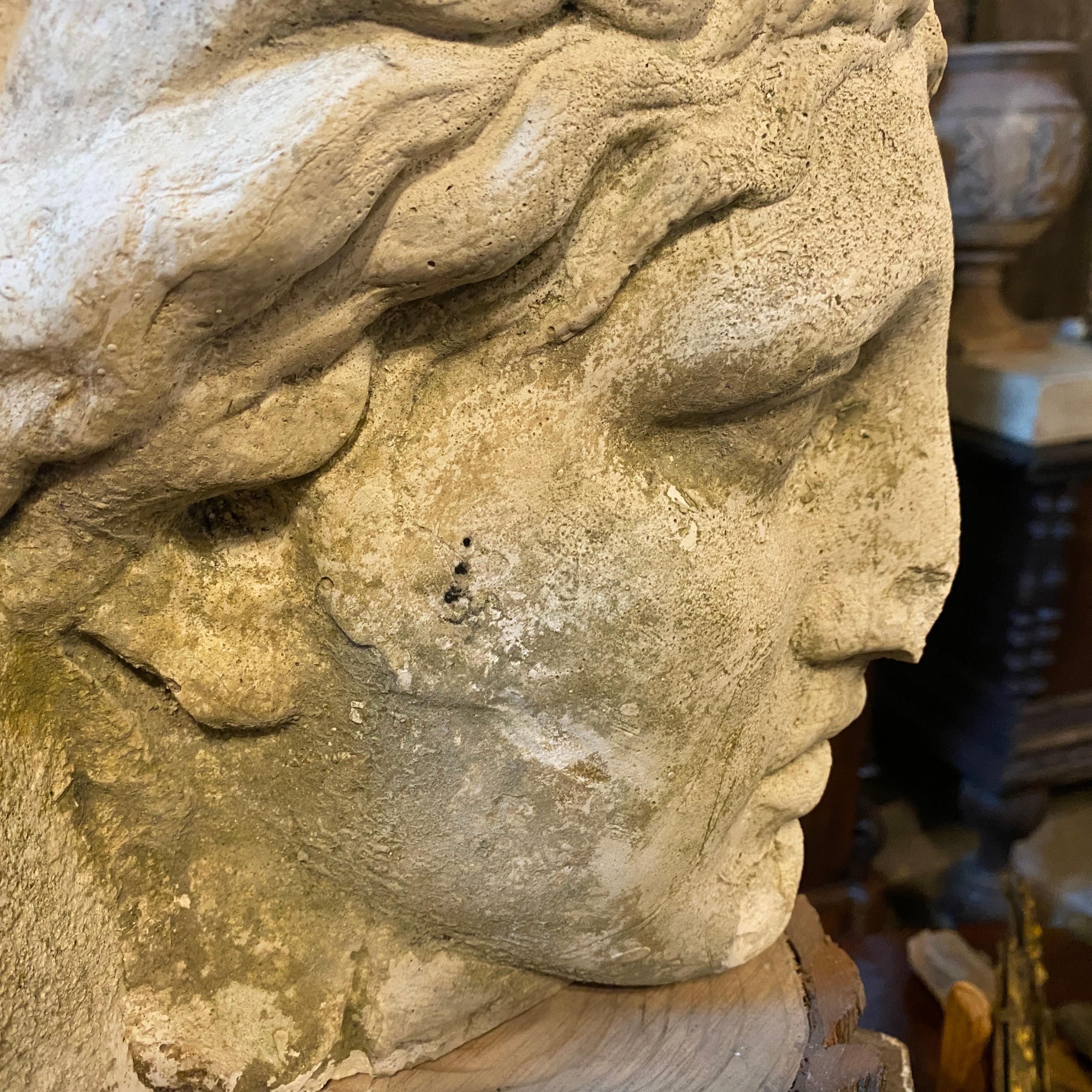 Hand-Crafted Early 20th Century Plaster Cast of a Roman Head