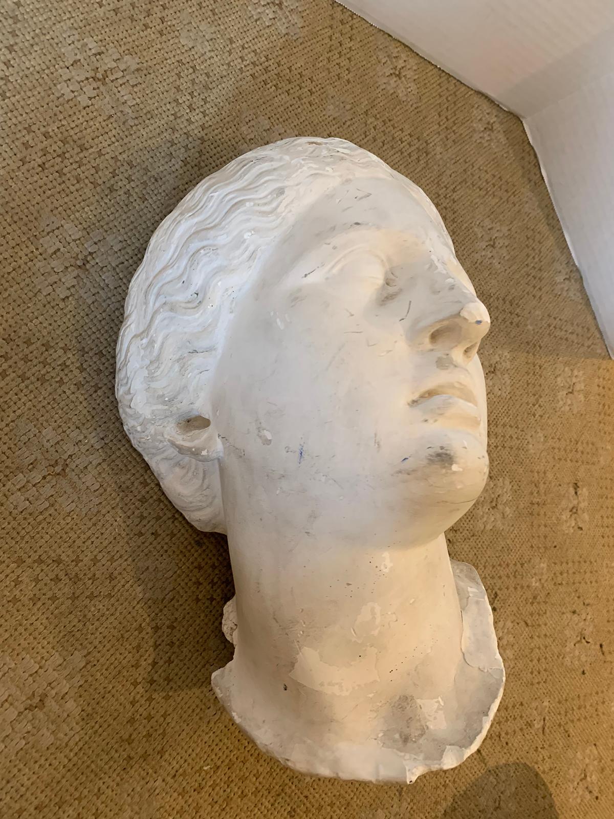 Early 20th Century Plaster Mask of Woman 1