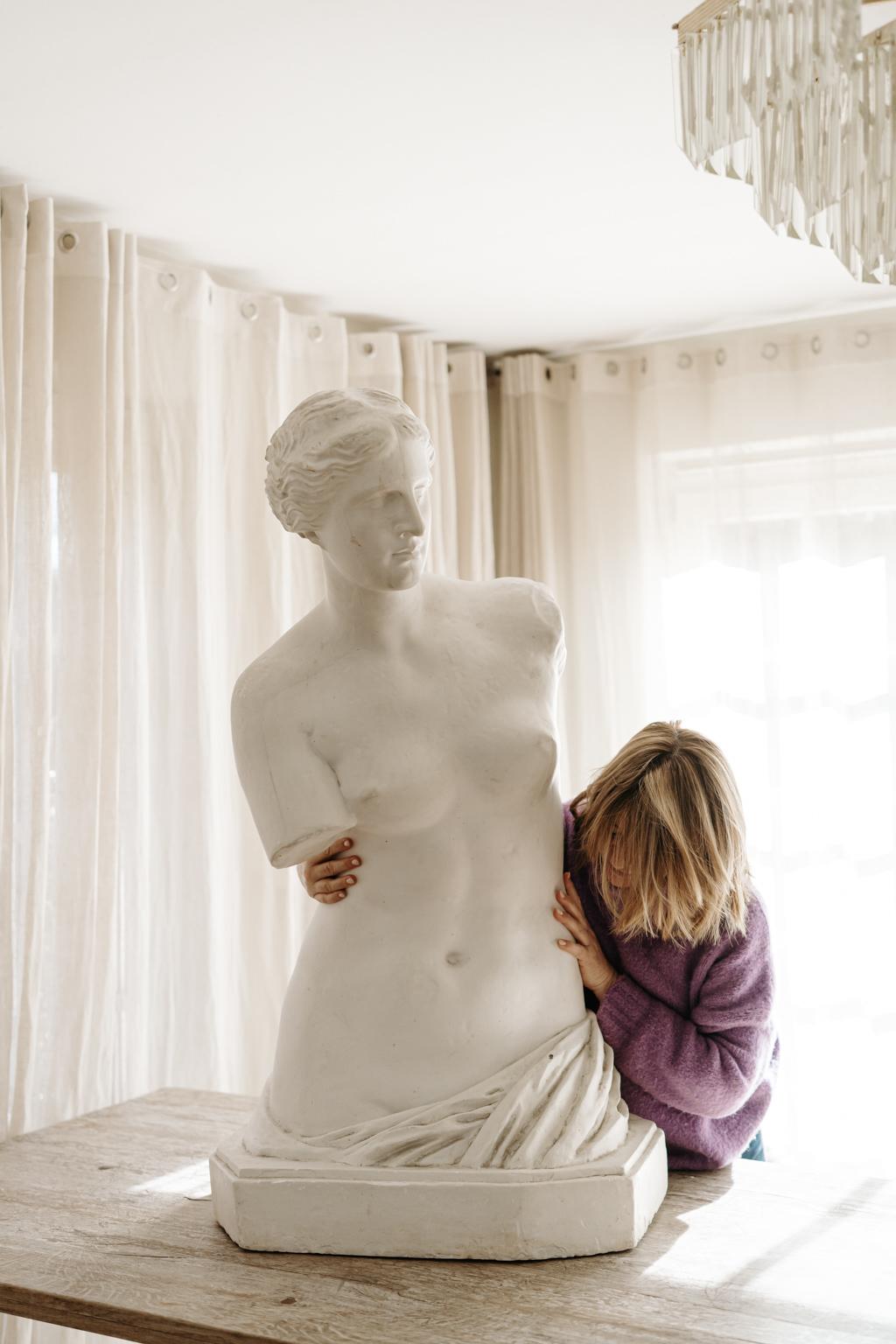 Début du 20e siècle Statue en plâtre, Vénus de Milo en vente 3