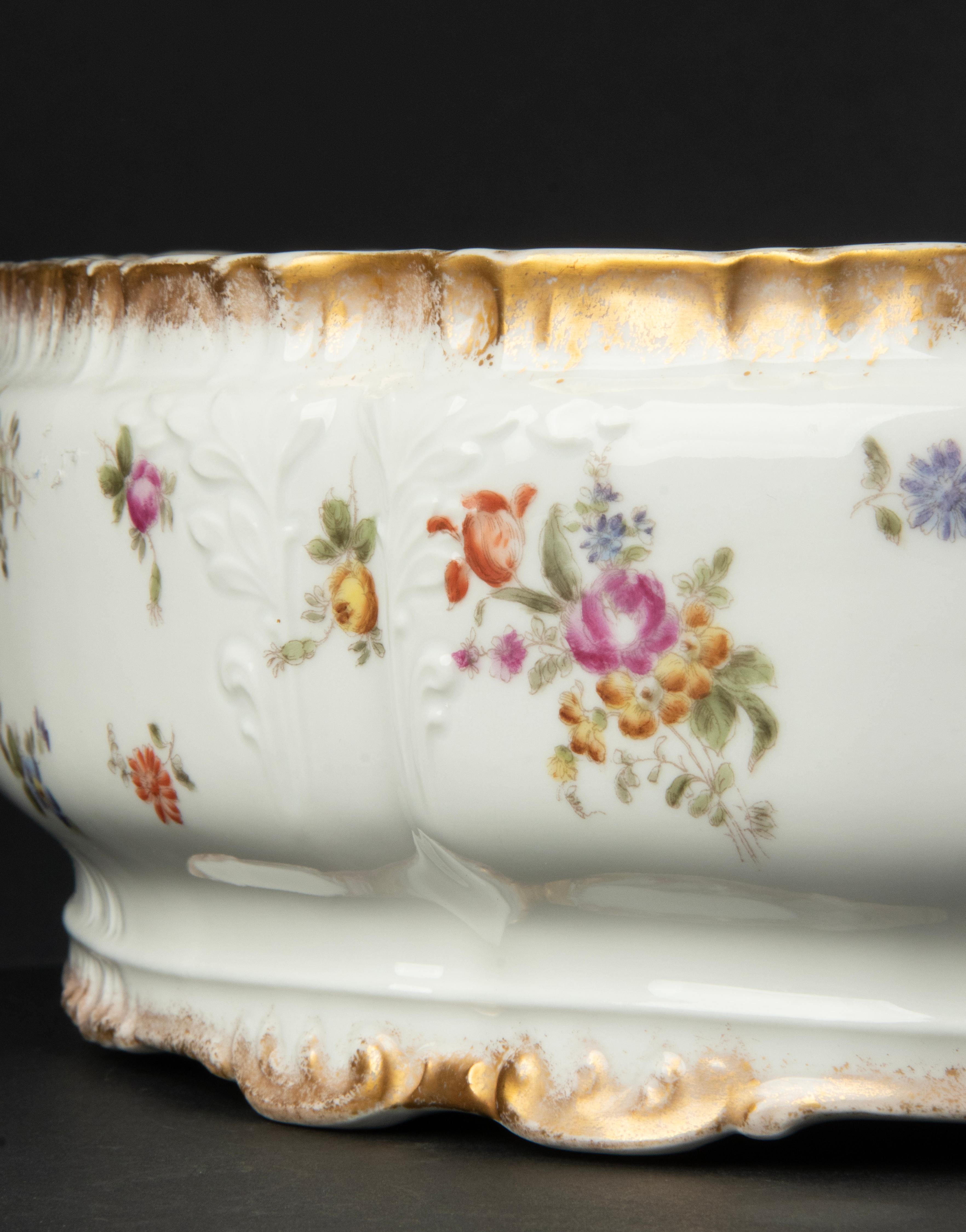 Early 20th Century Porcelain Jardinière Made by Limoges, France For Sale 9