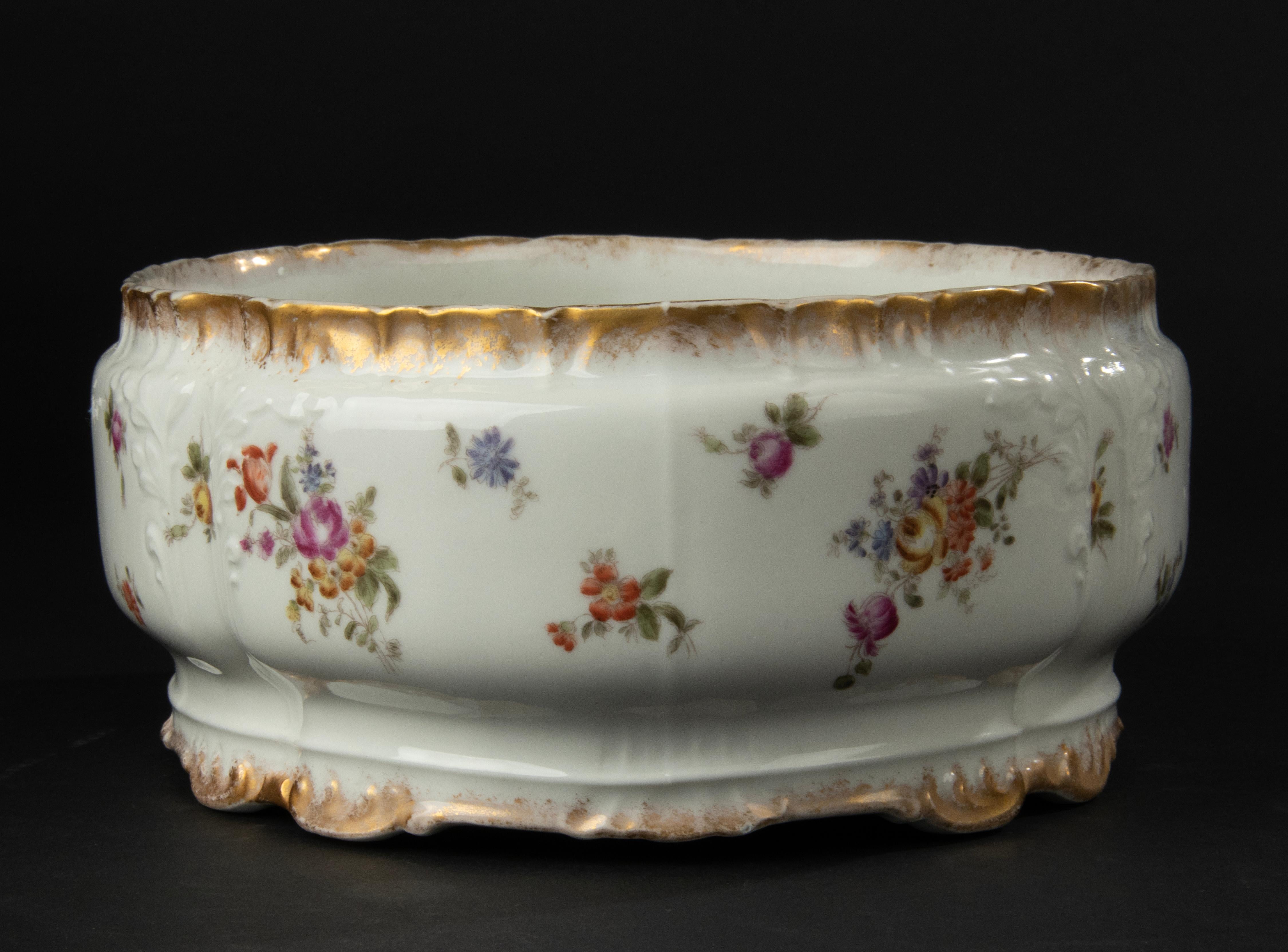Early 20th Century Porcelain Jardinière Made by Limoges, France For Sale 2