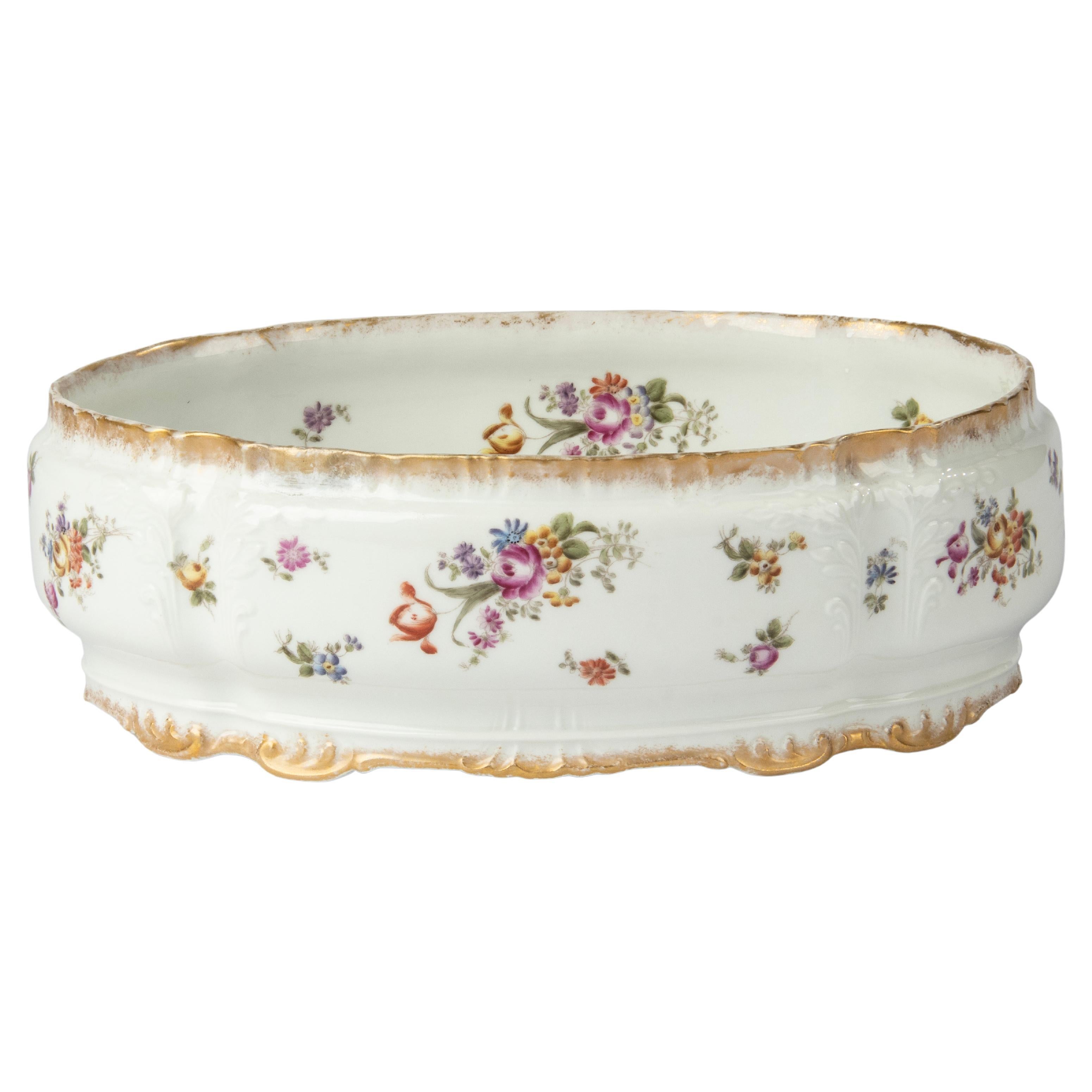 Early 20th Century Porcelain Jardinière Made by Limoges, France