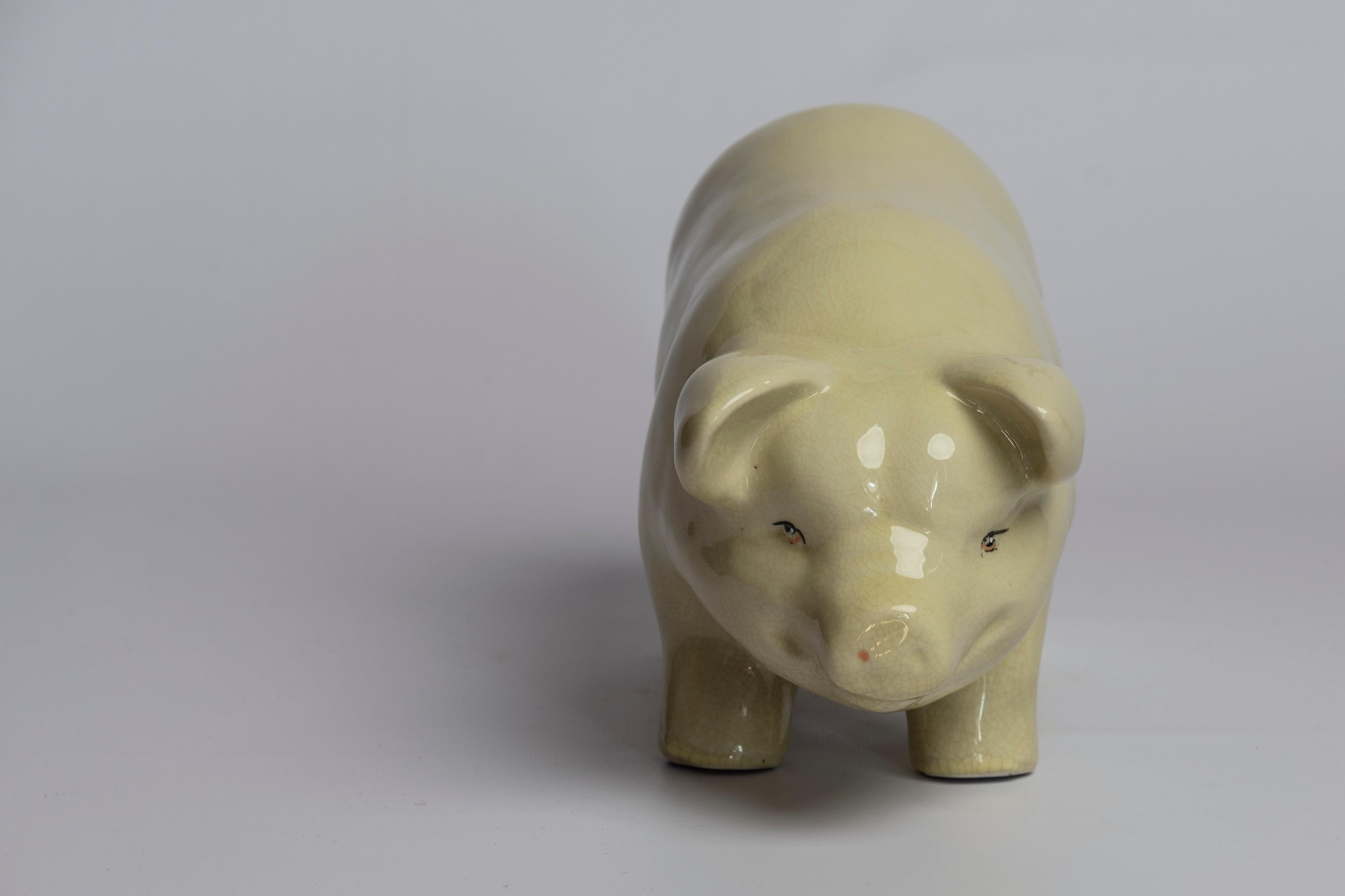 Art nouveau Cochon en porcelaine du début du 20e siècle en vente
