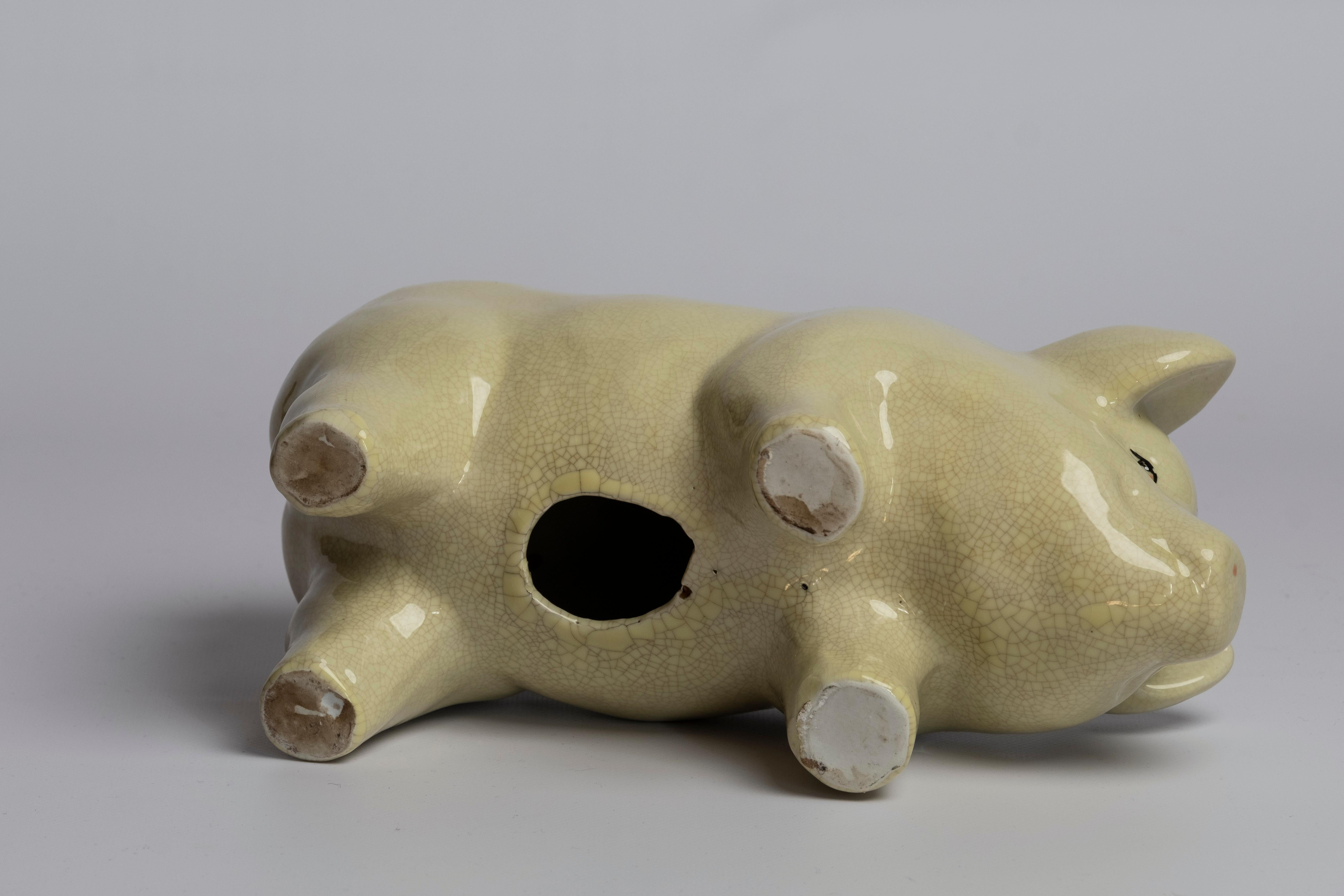 Inconnu Cochon en porcelaine du début du 20e siècle en vente