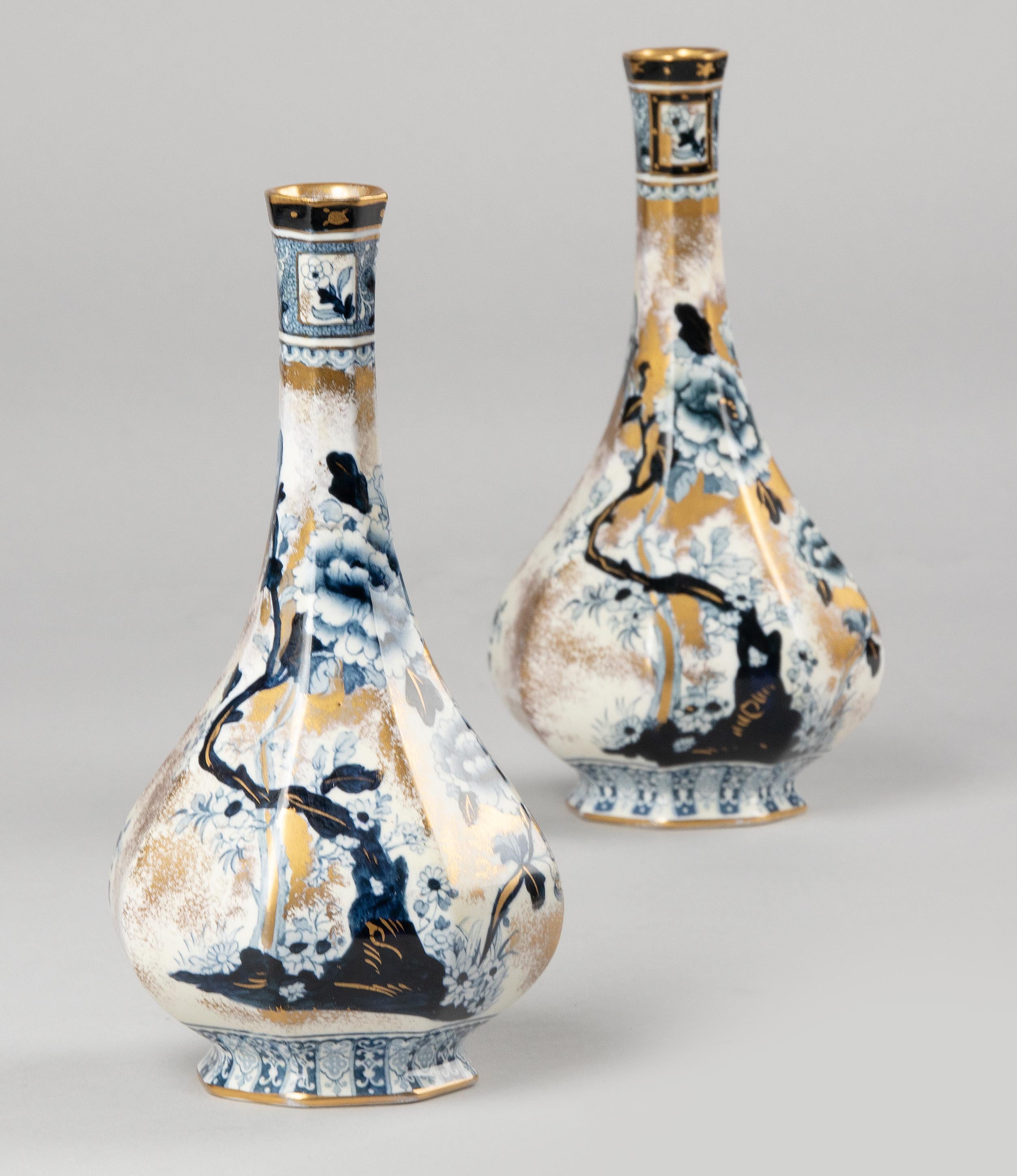 Early 20th Century Porcelain Vases by Keeling & Co Chusan Losol Ware 6