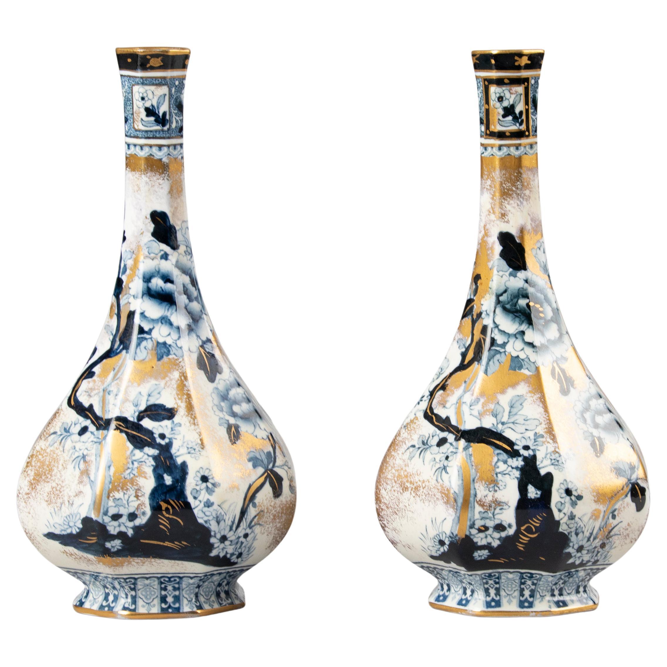 Early 20th Century Porcelain Vases by Keeling & Co Chusan Losol Ware