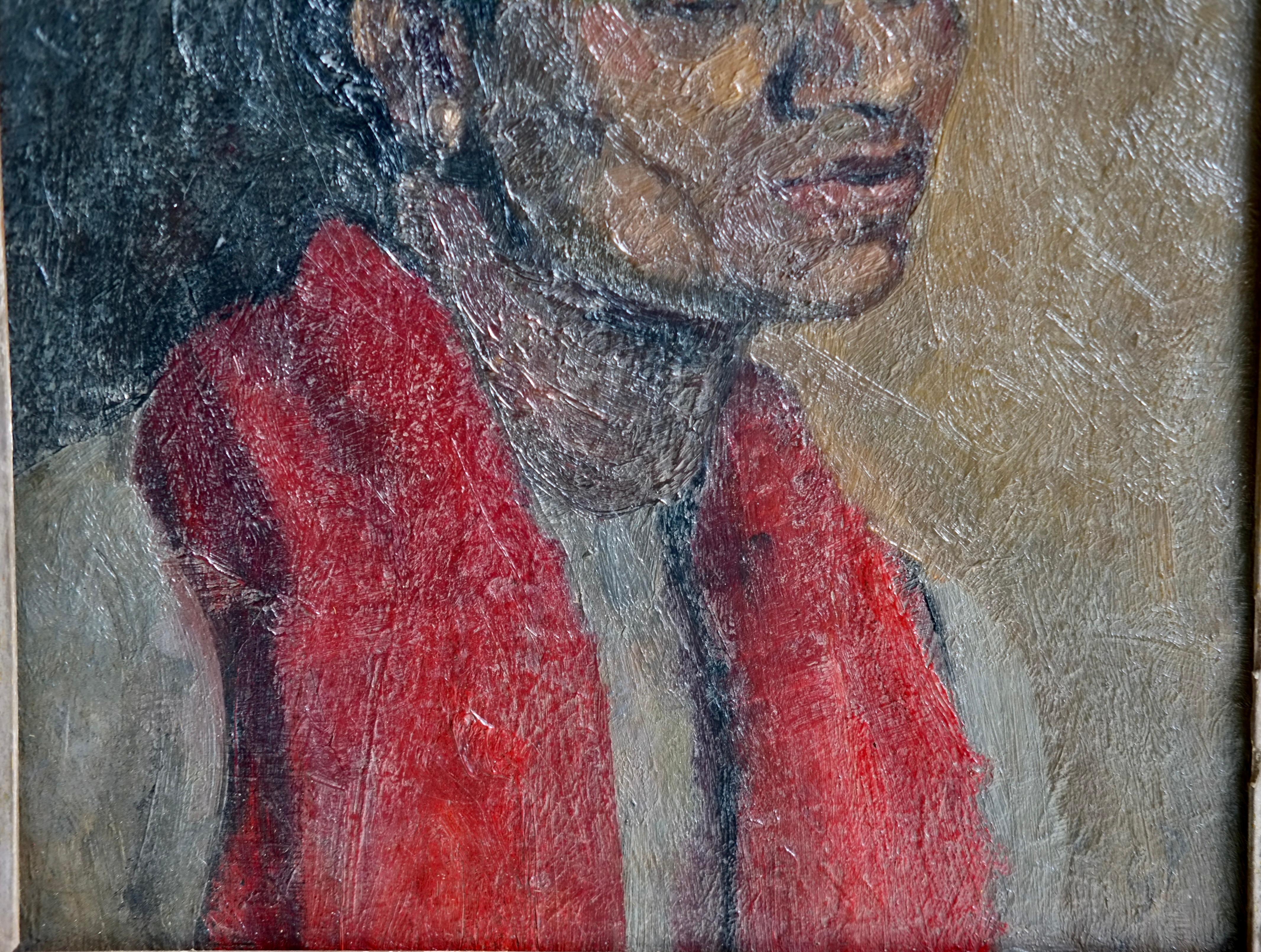Ritratto di un uomo dell'Asia meridionale dei primi del Novecento alla maniera di Glyn Philpot in vendita 6