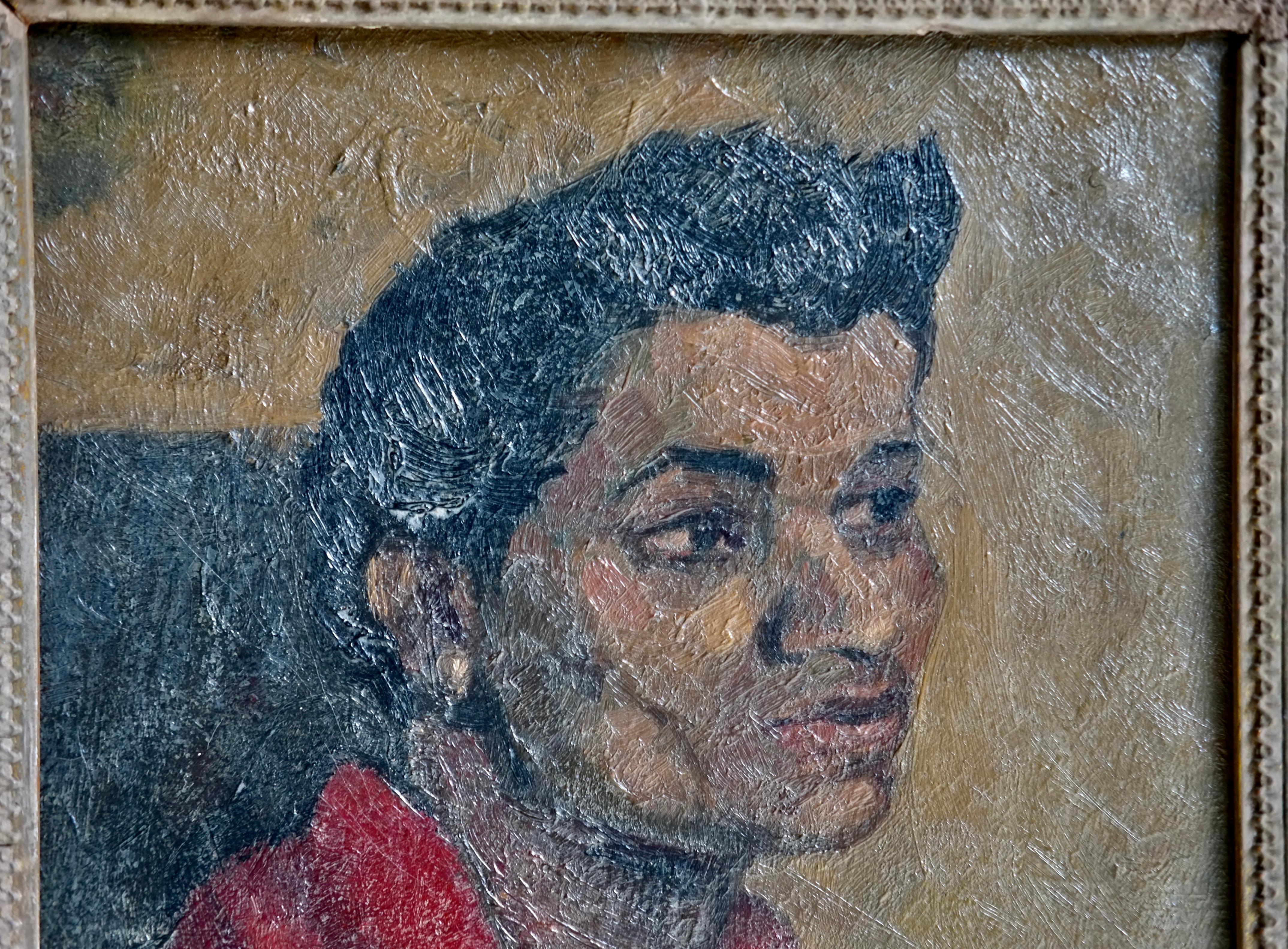 Ritratto di un uomo dell'Asia meridionale dei primi del Novecento alla maniera di Glyn Philpot in vendita 7