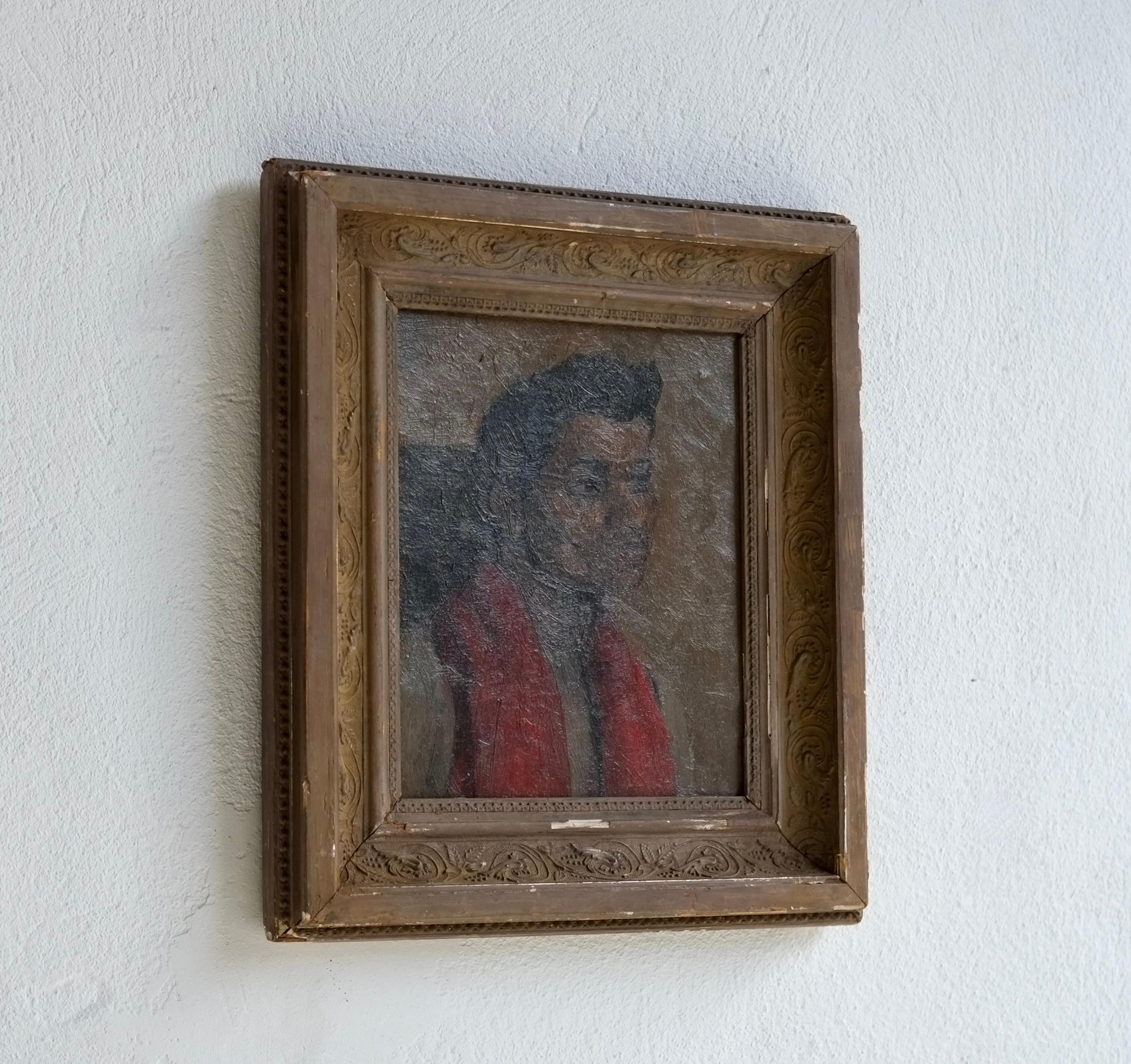 Ritratto di un uomo dell'Asia meridionale dei primi del Novecento alla maniera di Glyn Philpot in vendita 1