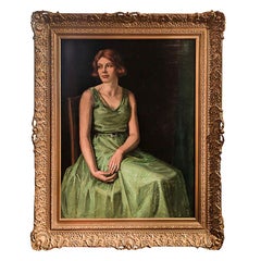 Antique Early 20th Century "Portrait of a Young Phyllis Calvert", by Garnet R. Wolseley