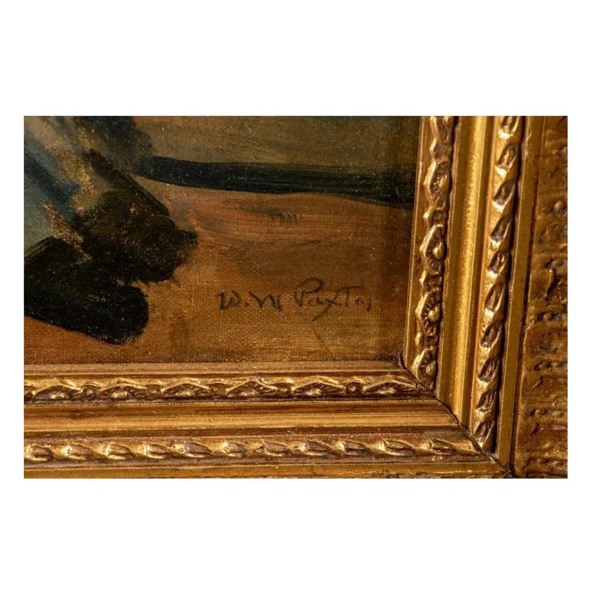 Ritratto ad olio di William McGregor Paxton dei primi del Novecento, incorniciato In condizioni buone in vendita a West Hollywood, CA