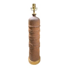 Early 20th Century Pottery Lamp on Custom Gilt Base