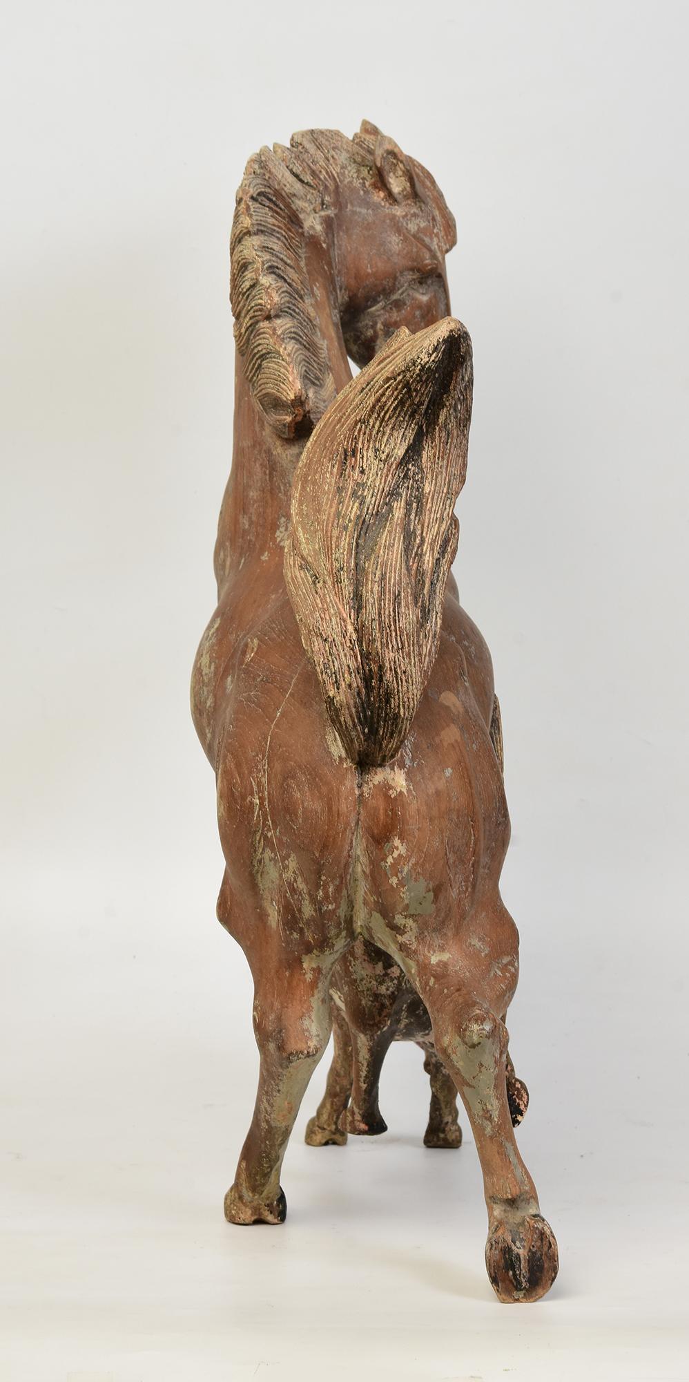 Cavallo di legno rampante dei primi del Novecento in vendita 7