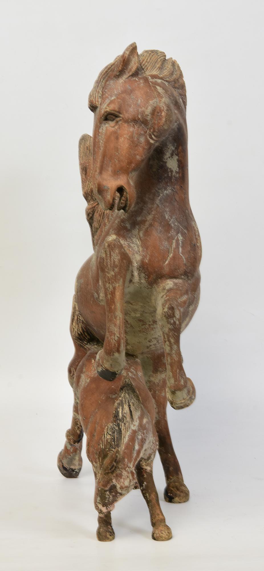XX secolo Cavallo di legno rampante dei primi del Novecento in vendita