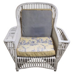 Early 20th Century Presidential Rattan Arm Chair