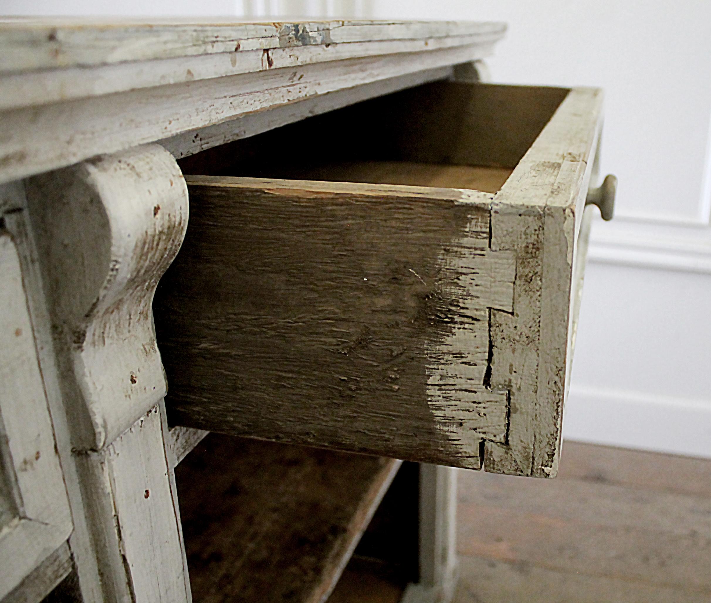 Early 20th Century Primitive Counter or Server or Island with Marble Top 10