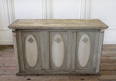Early 20th Century Primitive Counter or Server or Island with Marble Top