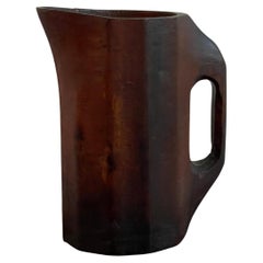 Antique Early 20th Century Rustic Rosewood Pitcher