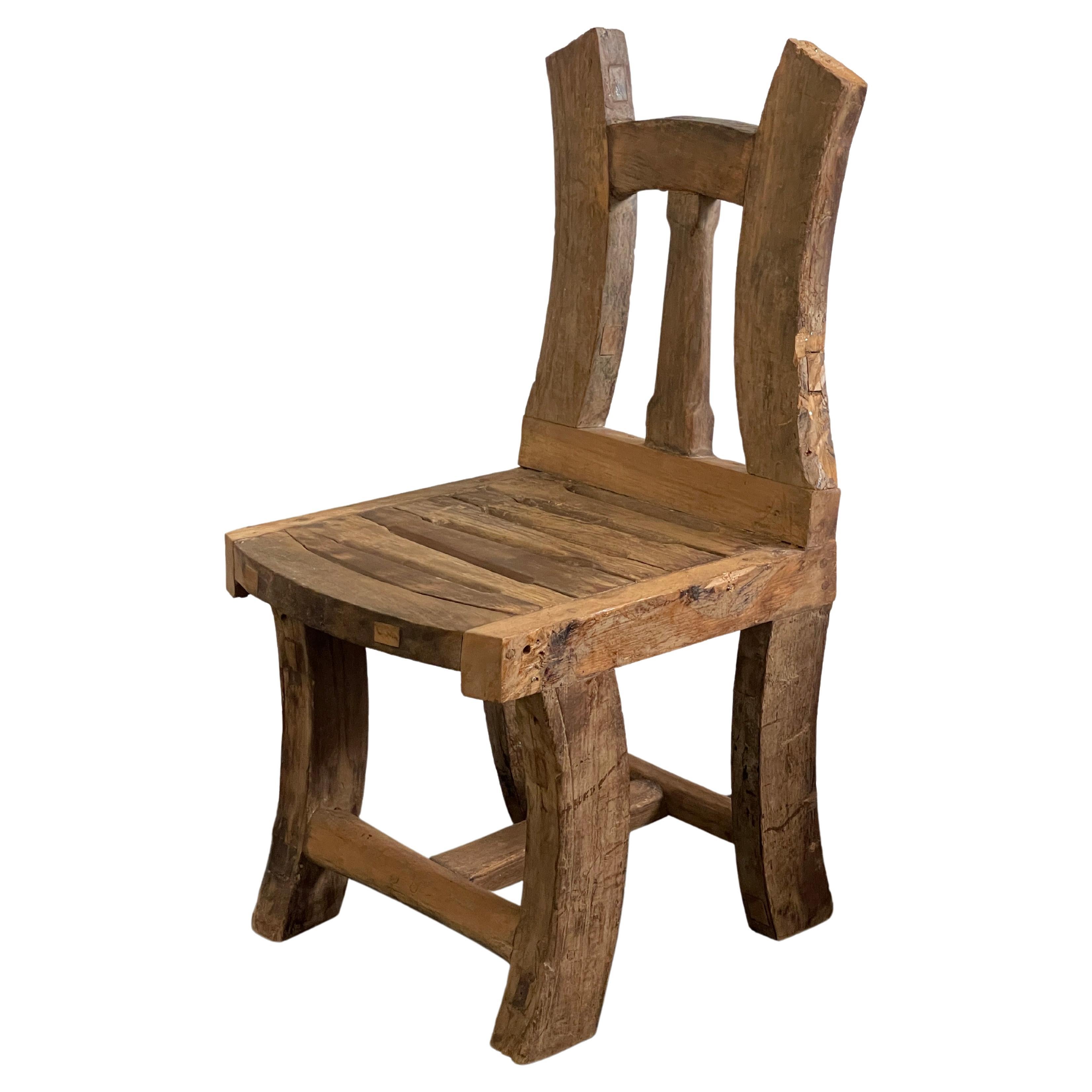Early 20th Century Rustic Spanish Shaker Chair For Sale