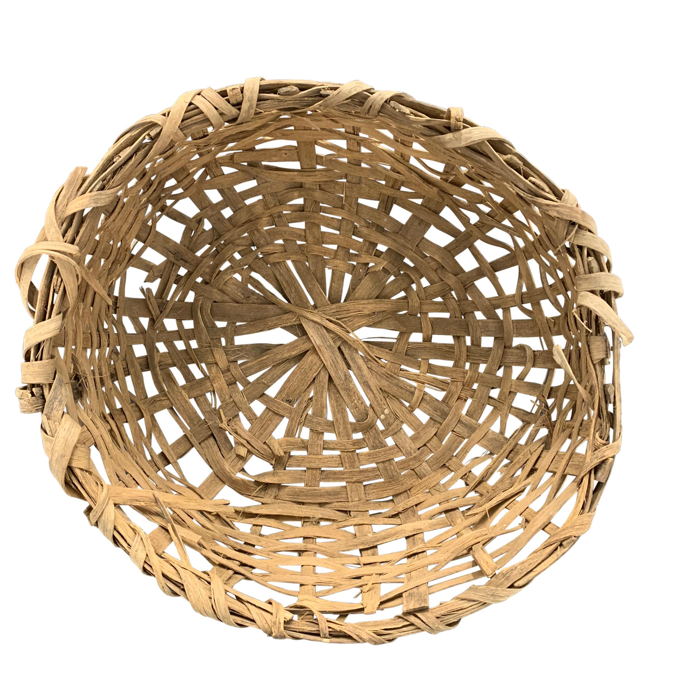 Bulgarian Early 20th Century Primitive Splint Basket