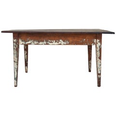 Early 20th Century Primitive Walnut Farm Table