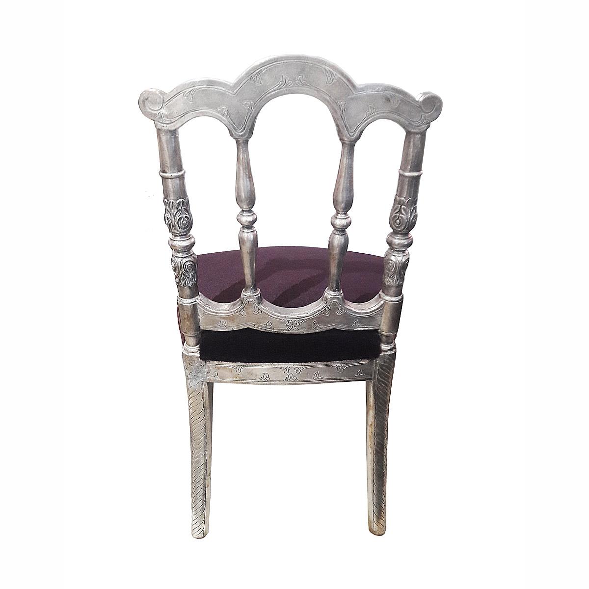 Indian Early 20th Century Prince Chair with Silver Sheathing