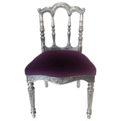 Early 20th Century Prince Chair with Silver Sheathing