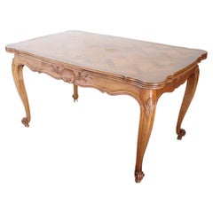 Early 20th Century Provencal Carved Cherry Wood Extendable Dining Table