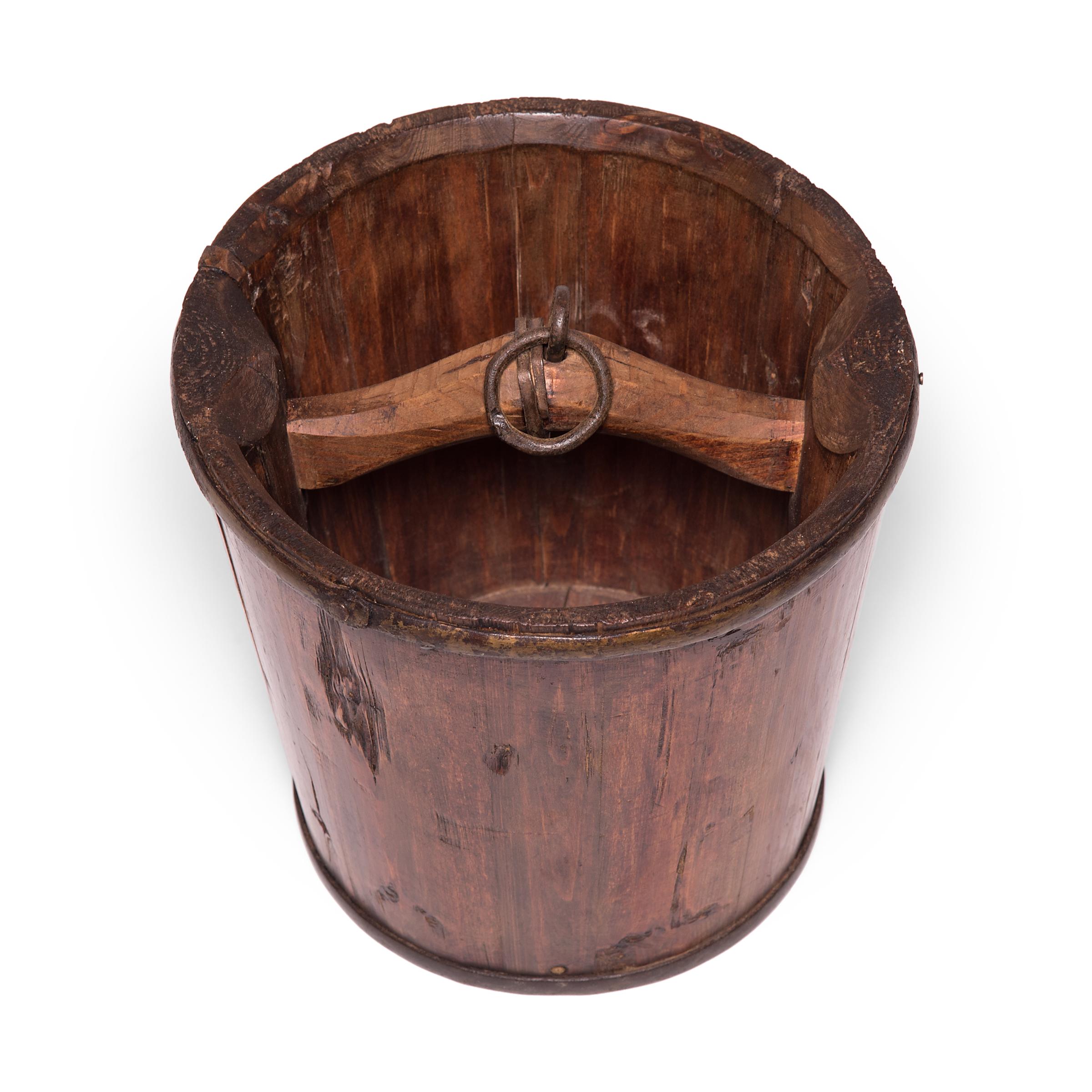 Rustic Early 20th Century Provincial Chinese Water Bucket