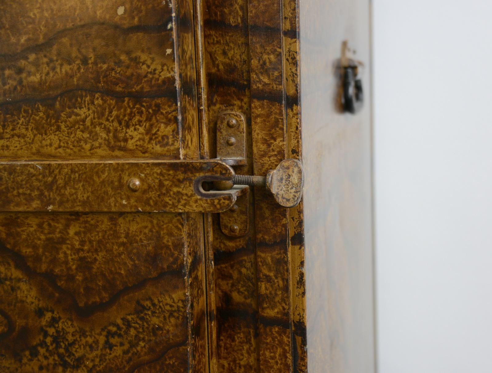 Industrial Early 20th Century Prussian Fur Coat Cabinet