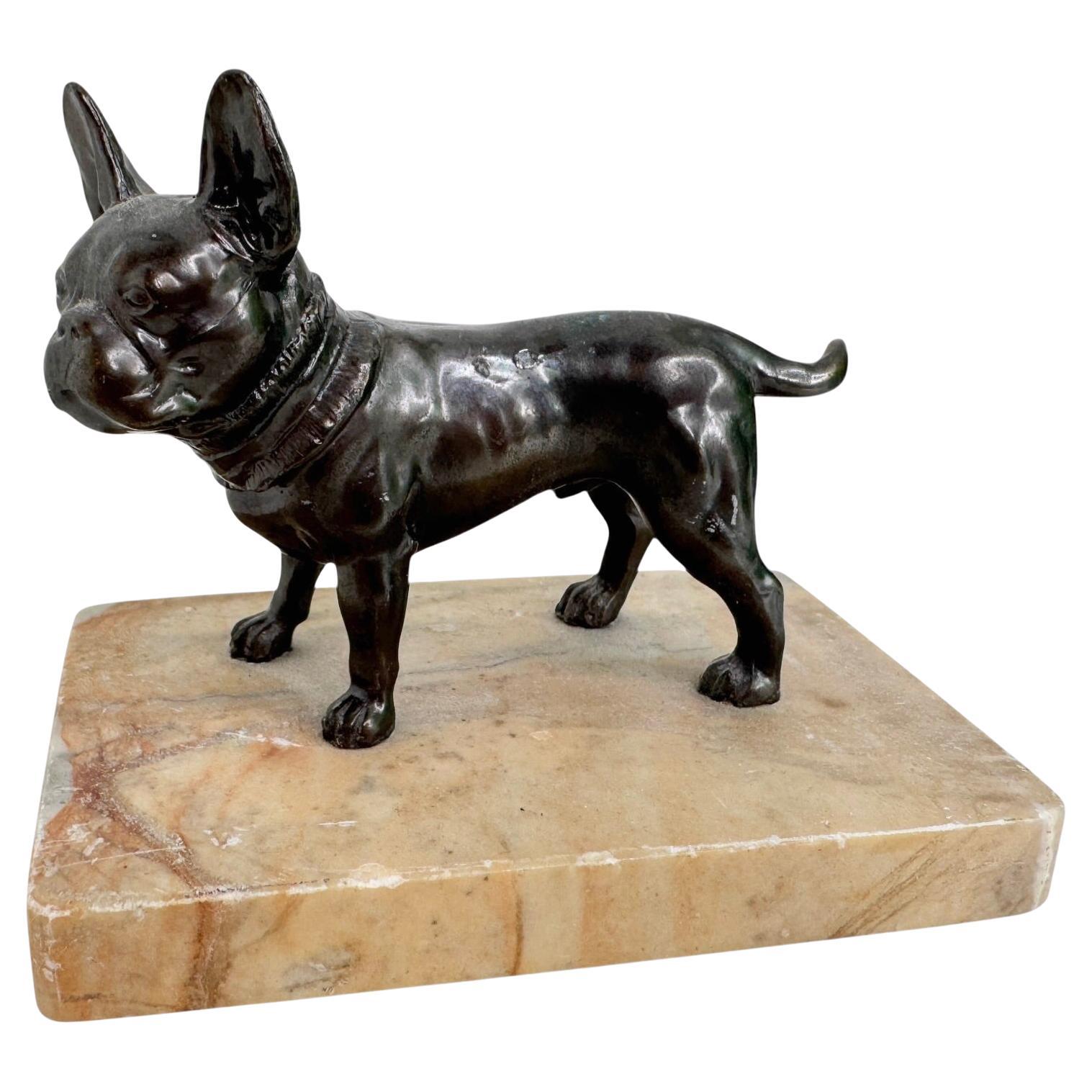 Early 20th Century Pug Dog Austrian Miniature Figurine Statue 1910s Austria