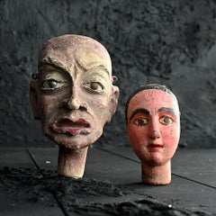 Early 20th century puppet heads