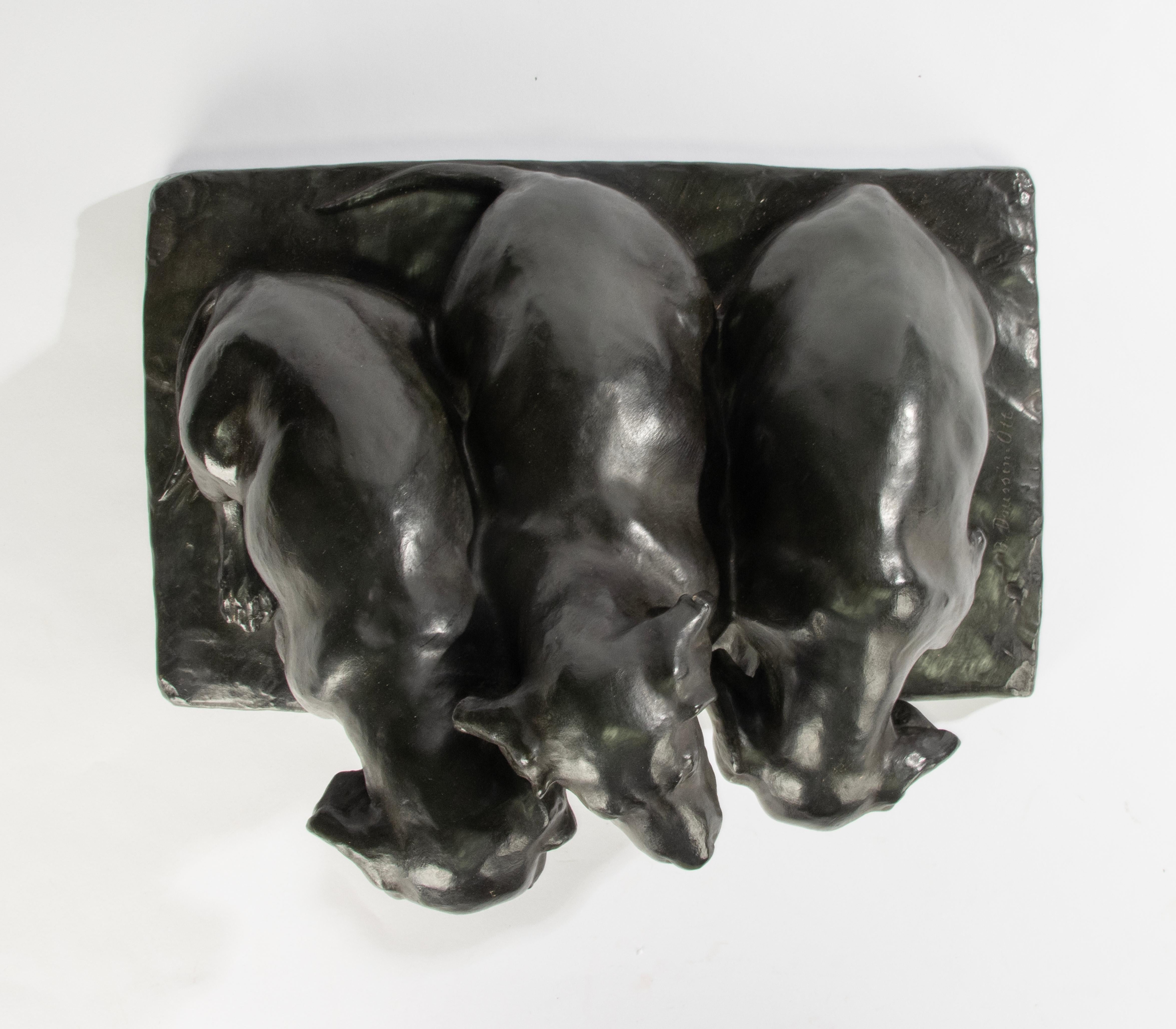 Welpe Skulptur des frühen 20. Jahrhunderts - Jenny von Barry Poussin Ott -Terracotta im Angebot 7