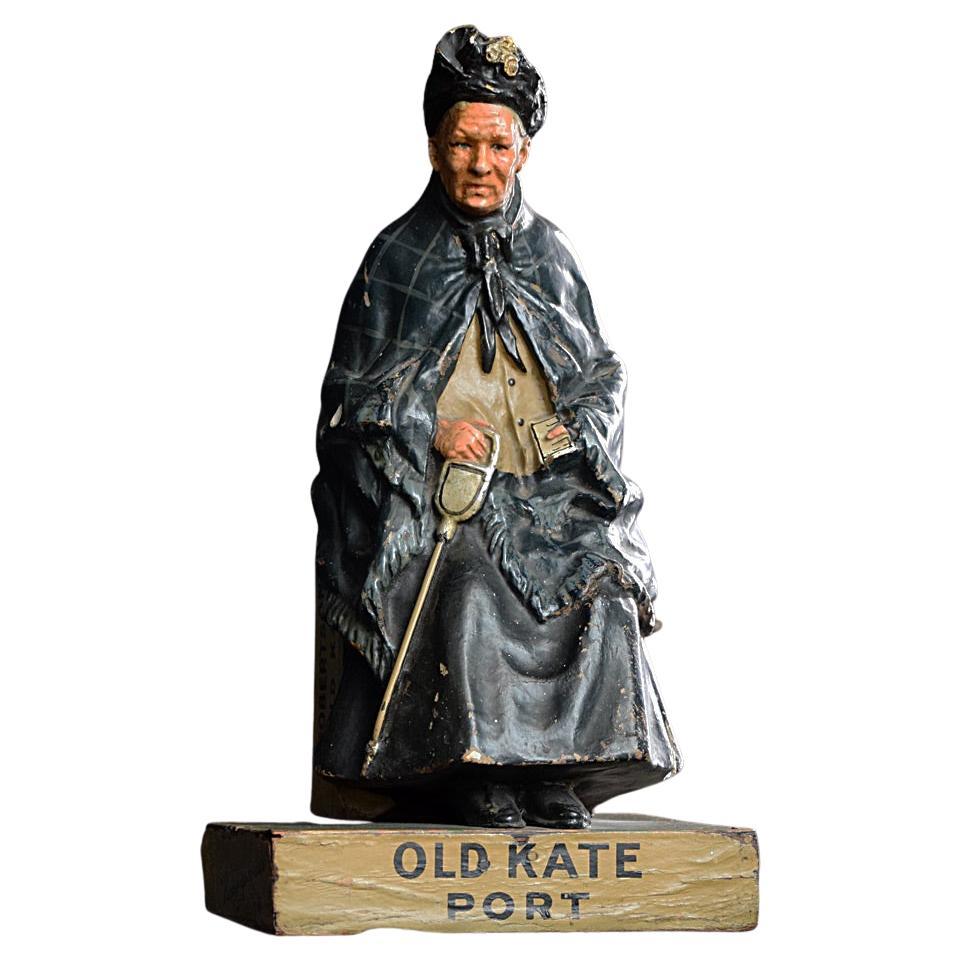 Early 20th Century Pytram Papier Mache Old Kate Port Advertising Figure