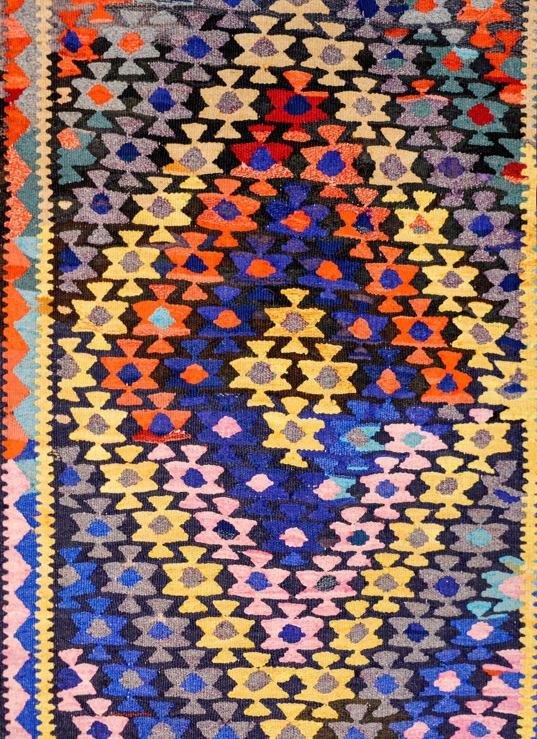 Persian Early 20th Century Qazvin Kilim Rug For Sale
