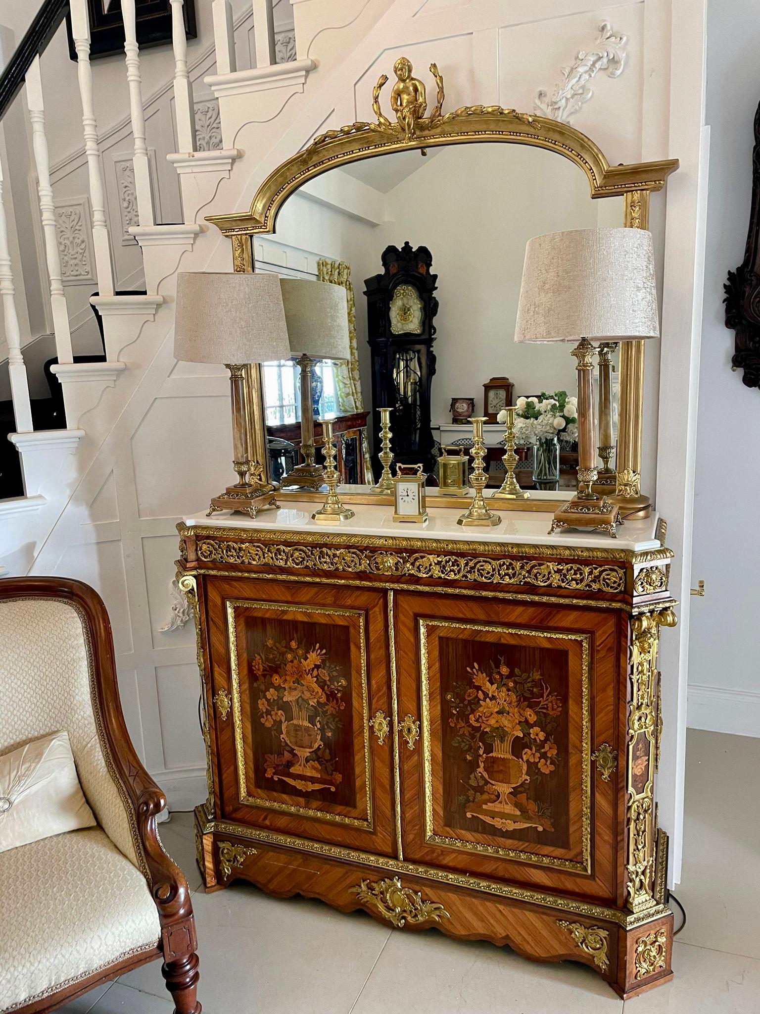 English Early 20th Century Antique Quality Gilded Wall Mirror