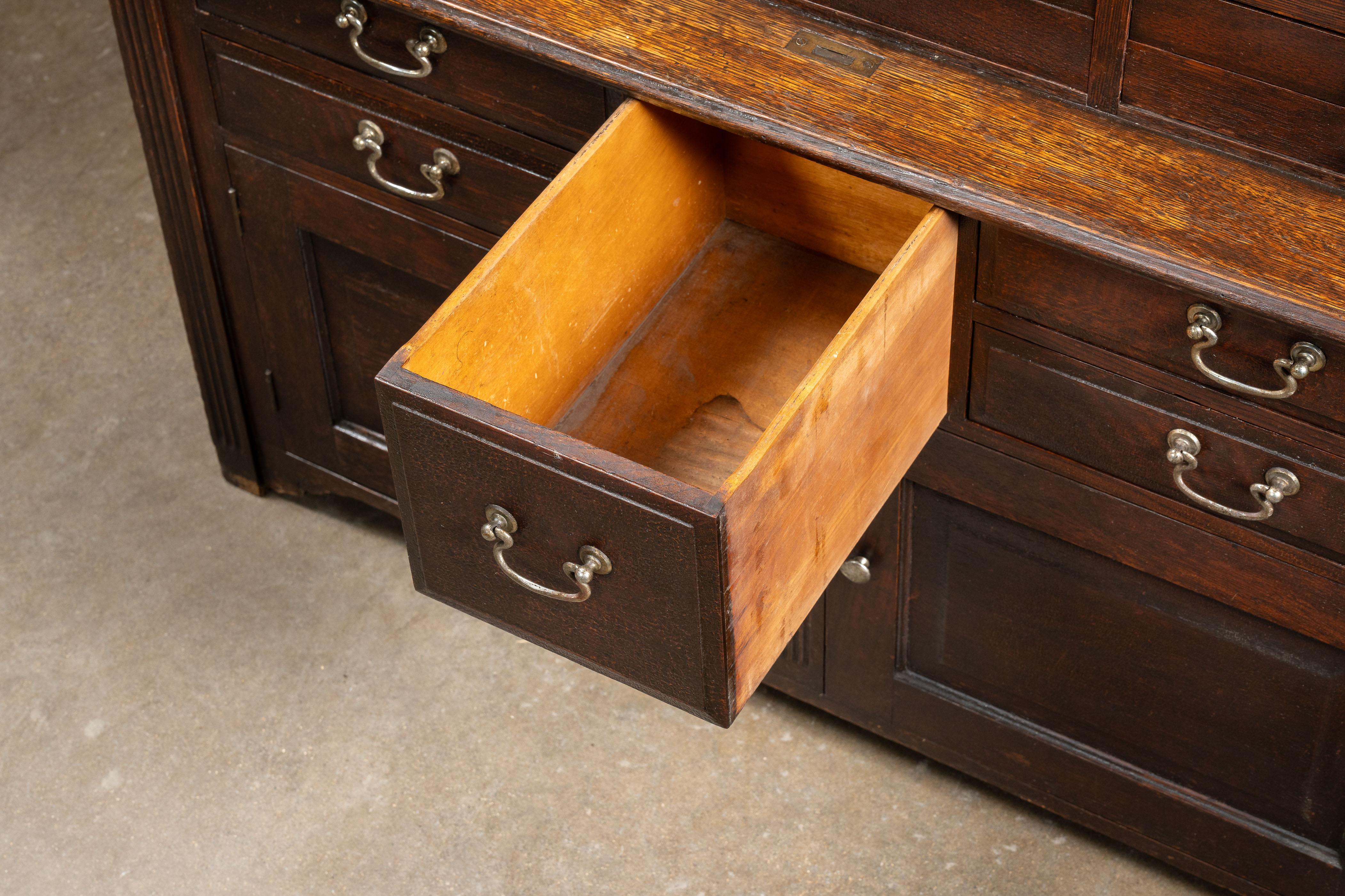Early 20th Century Quarter Sawn Oak Dental Cabinet For Sale 5