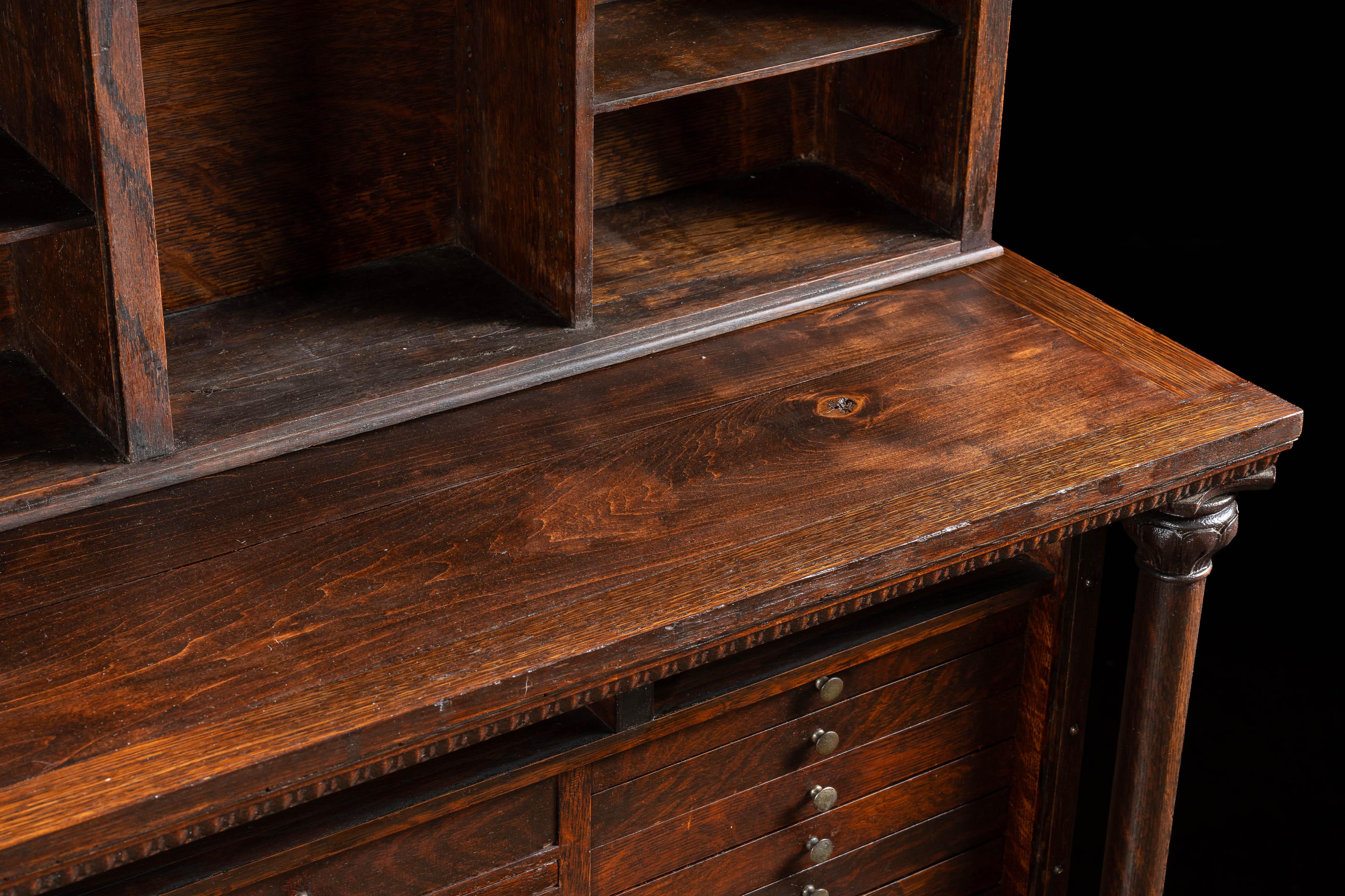 Early 20th Century Quarter Sawn Oak Dental Cabinet For Sale 13