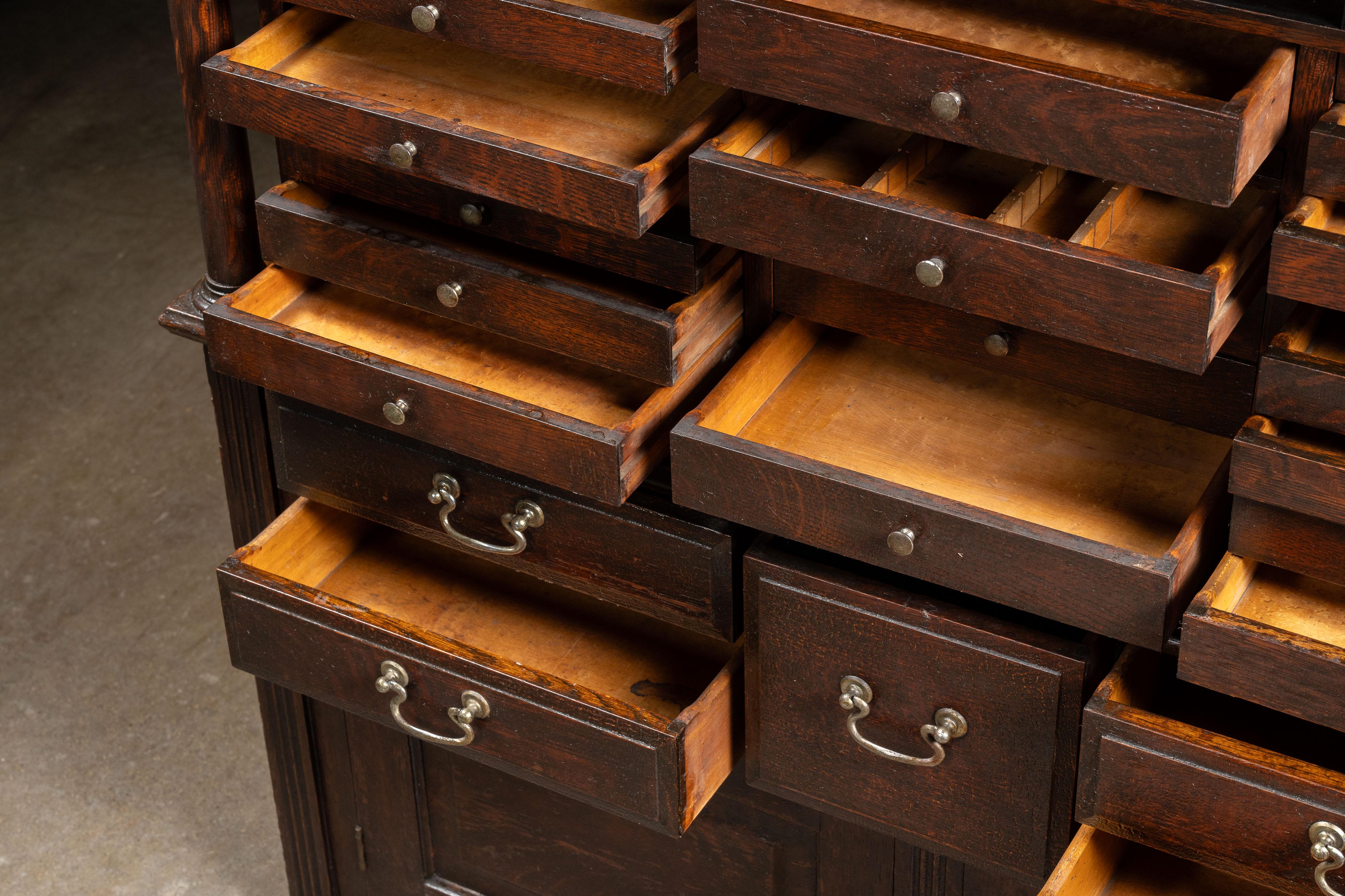 Early 20th Century Quarter Sawn Oak Dental Cabinet For Sale 2