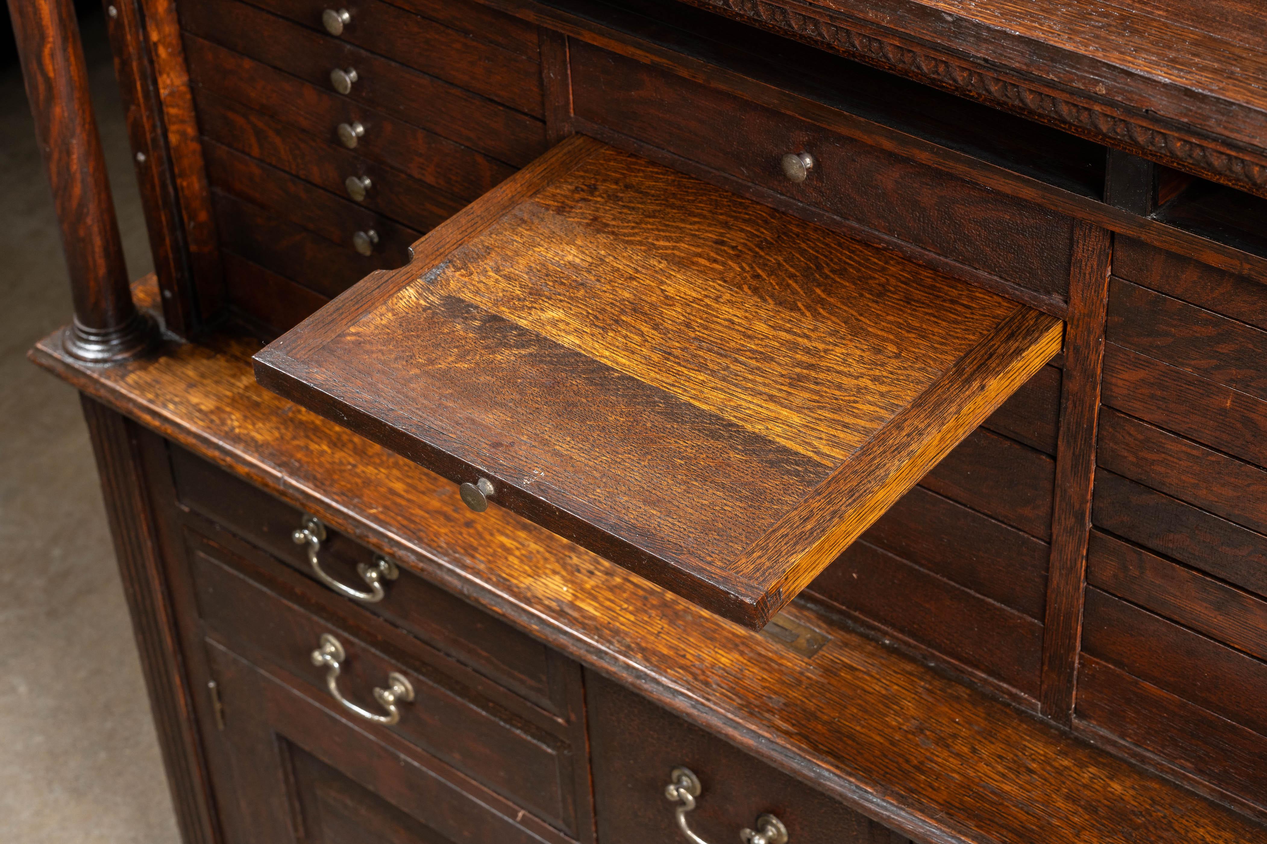 Early 20th Century Quarter Sawn Oak Dental Cabinet For Sale 3