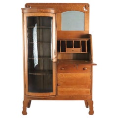 Early 20th Century Quarter Sawn Oak Side by Side Cabinet
