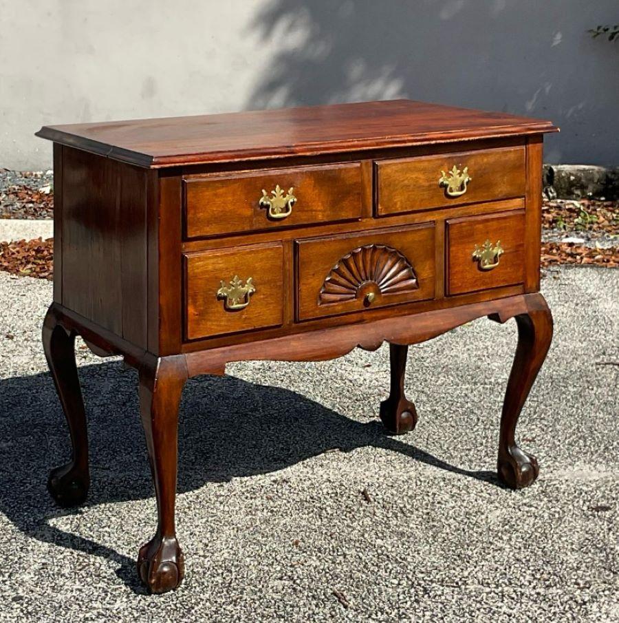 North American Early 20th Century Queen Anne Lowboy For Sale