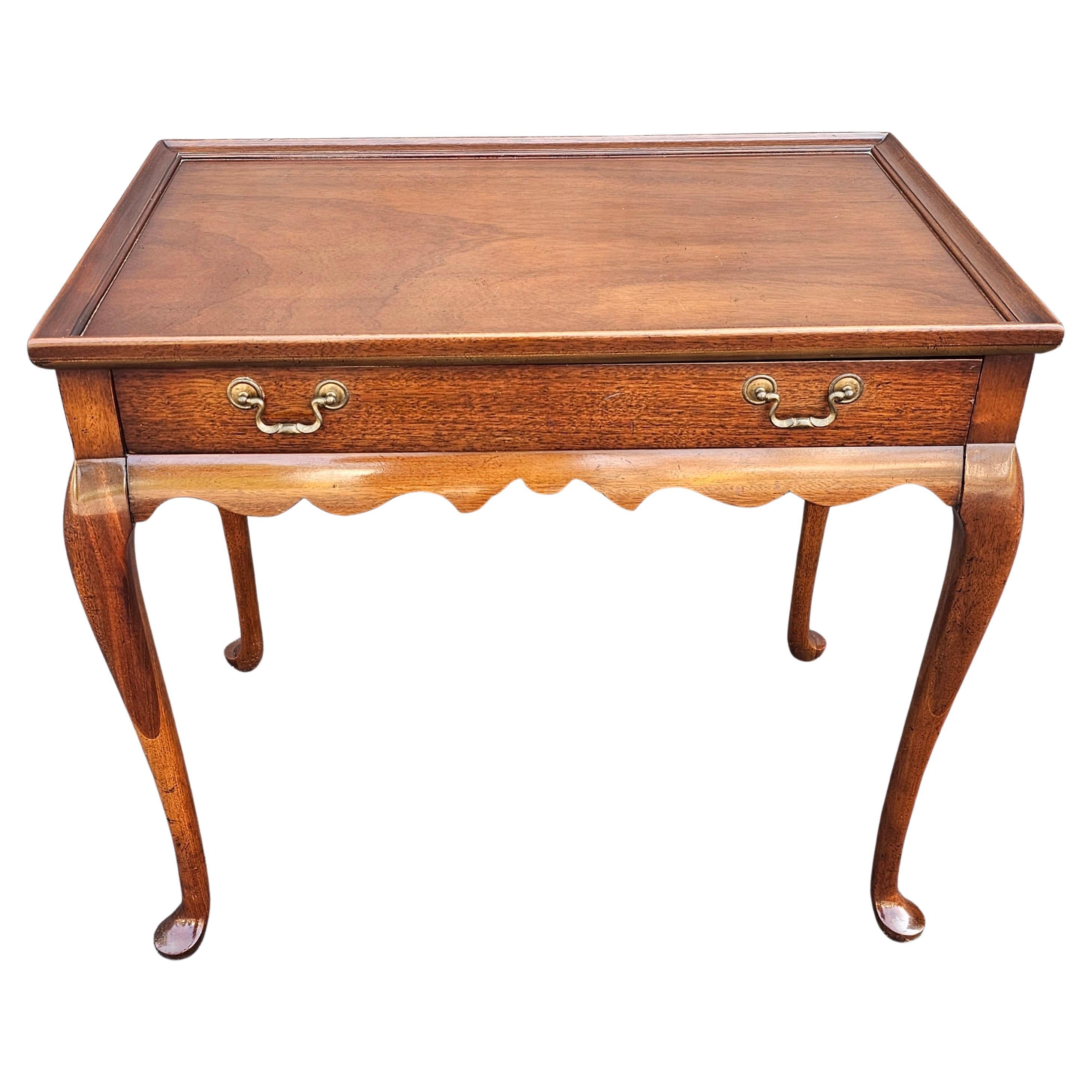 Early 20th  Century Queen Anne Mahogany Silver Table