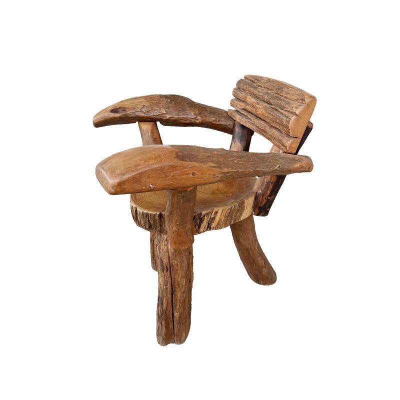 Inconnu Début du 20e siècle Chaise en bois Raw Edges en vente