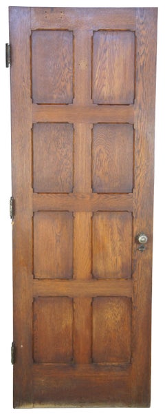 Early 20th Century Reclaimed Spanish Revival Solid Oak Panel Door