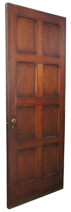 Early 20th Century Reclaimed Spanish Revival Solid Oak Panel Door