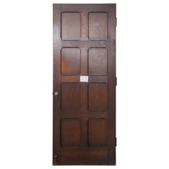 Used Early 20th Century Reclaimed Spanish Revival Solid Oak Panel Door